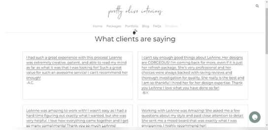 展示客戶評價 展示客戶評價